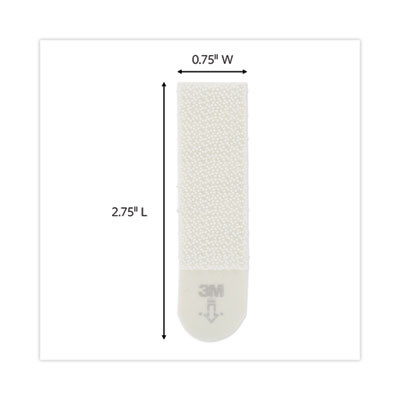Damage-Free Hanging Picture Hanging Strip Pairs, Holds Up To 2.5 Lb, Medium: 0.75" x 2.75", White, 132/Pack