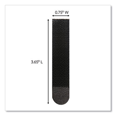 Damage-Free Hanging Picture Hanging Strip Pairs, Holds Up To 3.75 Lb, Large: 0.75" x 3.65", Black, 4/Pack