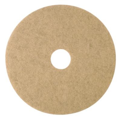 Ultra High-Speed Natural Blend Floor Burnishing Pads 3500, 19" Diameter, Tan, 5/Carton