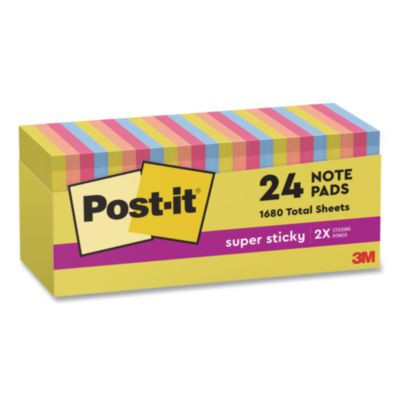 Note Pads In Summer Joy Collection Colors, 3" x 3", Summer Joy Collection Colors, 70 Sheets/Pad, 24 Pads/Pack