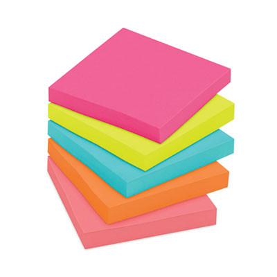 Original Pads In Poptimistic Collection Colors, 3" x 3", 100 Sheets/Pad, 5 Pads/Pack