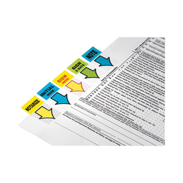 Arrow Message 1" Page Flags, "Sign And Date", Green, 50 Flags/Dispenser, 2 Dispensers/Pack