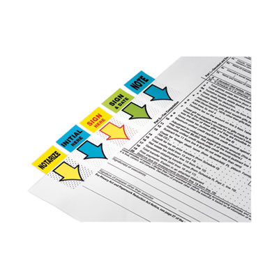 Arrow Message 1" Page Flags, "Sign And Date", Green, 50 Flags/Dispenser, 2 Dispensers/Pack