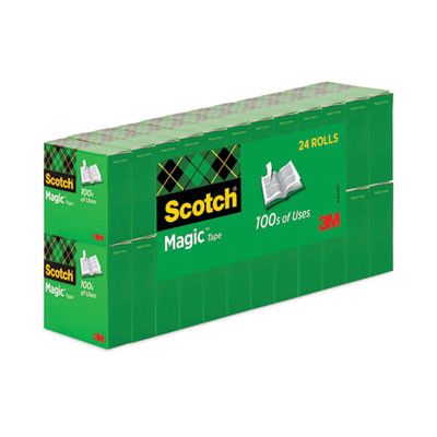 Magic Tape Value Pack, 1" Core, 0.75" X 83.33 Ft, Clear, 20/Pack