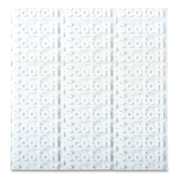 Restickable Mounting Tabs, Removable, Repositionable, Holds Up To 1 Lb (4 Tabs), 1 X 1, Clear, 18/Pack