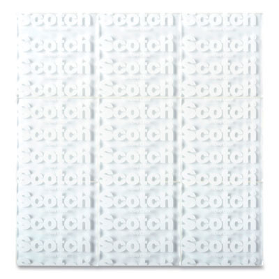 Restickable Mounting Tabs, Holds Up To 0.25 Lb, 1" x 1", Clear, 18/Pack