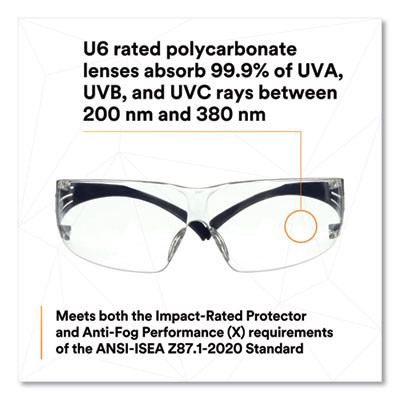 Securefit 200 Protective Eyewear, Frameless, Clear Single Lens