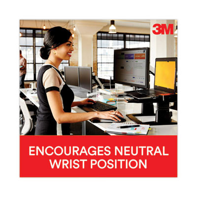 Antimicrobial Gel Large Keyboard Wrist Rest, 19 x 2.75, Black