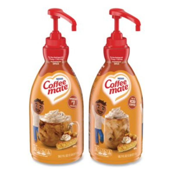 Liquid Coffee Creamer, Pumpkin Spice, 1.5 L Pump Bottle, 2/Carton