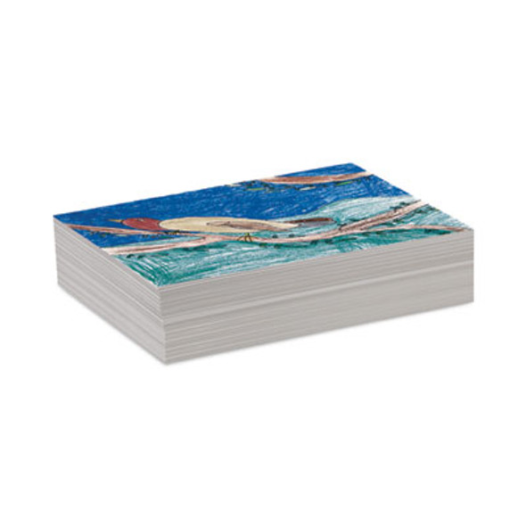 White Drawing Paper, 47 Lb Text Weight, 9 x 12, Pure White, 500/Ream