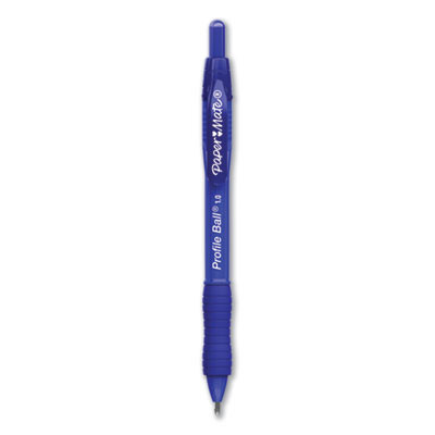 Profile Ballpoint Pen, Retractable, Medium 1 Mm, Blue Ink, Translucent Blue Barrel, 4/Pack