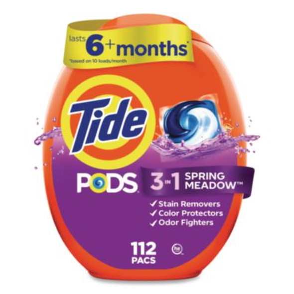Pods, He Compatible, Spring Meadow, 85 Oz, 112 Pods/Tub, 4 Tubs/Carton