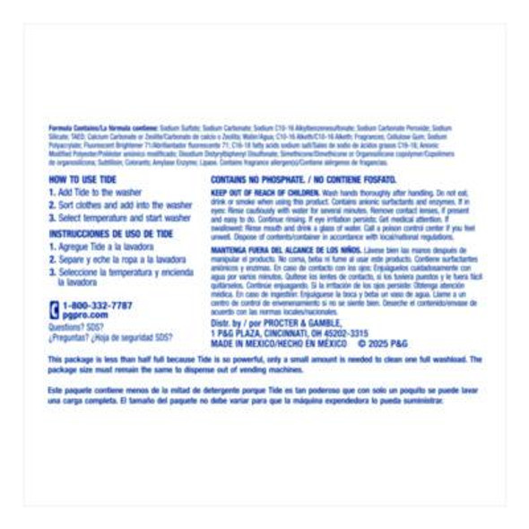 Powder Laundry Detergent Plus Bleach, He Compatible, Original Scent, 1.1 Oz Vending Box, 156/Carton