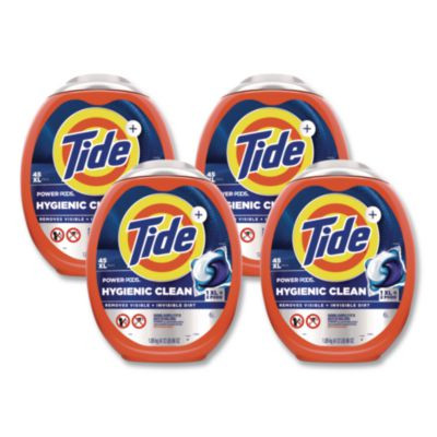 Hygienic Clean Heavy 10x Duty Power Pods, He Compatible, Original Scent, 66 Oz Tub, 45 Pods, 4/Carton
