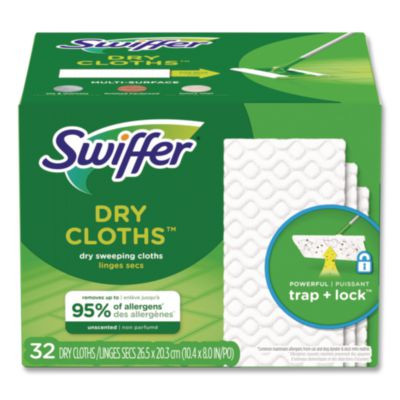 Dry Refill Cloths, 10.63 x 8, White, 32/Box, 4 Boxes/Carton