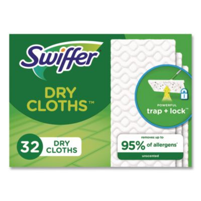 Dry Refill Cloths, 10.63 x 8, White, 32/Box, 4 Boxes/Carton