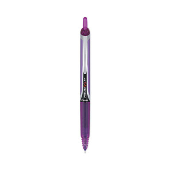 Precise V5Rt Roller Ball Pen, Retractable, Extra-Fine 0.5 Mm, Purple Ink, Purple Barrel