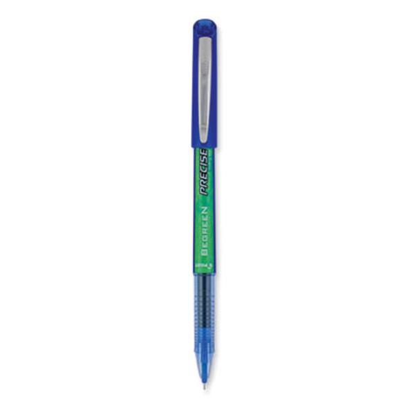 Precise V5 Begreen Rollerball Pen, Stick, Extra-Fine 0.5 Mm, Blue Ink, Blue Barrel, Dozen