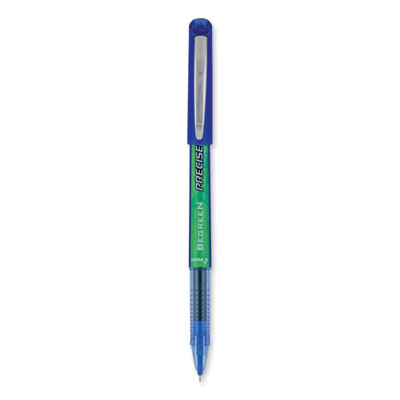 Precise V5 Begreen Rollerball Pen, Stick, Extra-Fine 0.5 Mm, Blue Ink, Blue Barrel, Dozen