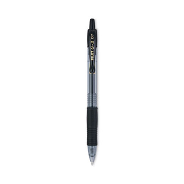 G2 Premium Gel Pen, Retractable, Fine 0.7 Mm, Black Ink, Smoke/Black Barrel, Dozen