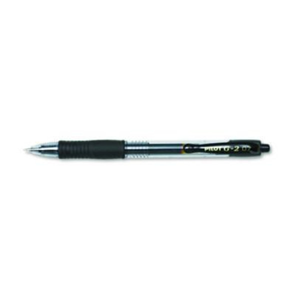 G2 Premium Gel Pen, Retractable, Fine 0.7 Mm, Black Ink, Smoke/Black Barrel, 2/Pack