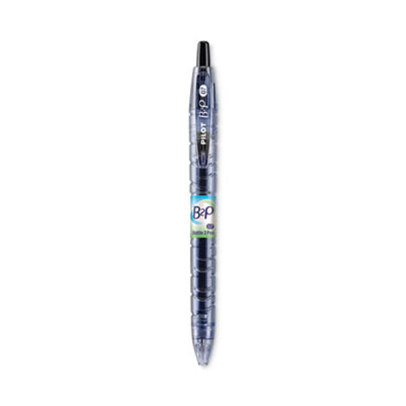 B2p Bottle-2-Pen Recycled Gel Pen, Retractable, Fine 0.7 Mm, Black Ink, Translucent Blue Barrel