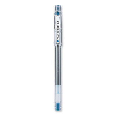 G-Tec-C Ultra Gel Pen, Stick, Ultra-Fine 0.4 Mm, Blue Ink, Clear/Blue Barrel, Dozen