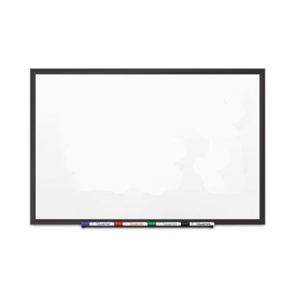 Classic Series Porcelain Magnetic Dry Erase Board, 48" x 36", White Surface, Black Aluminum Frame