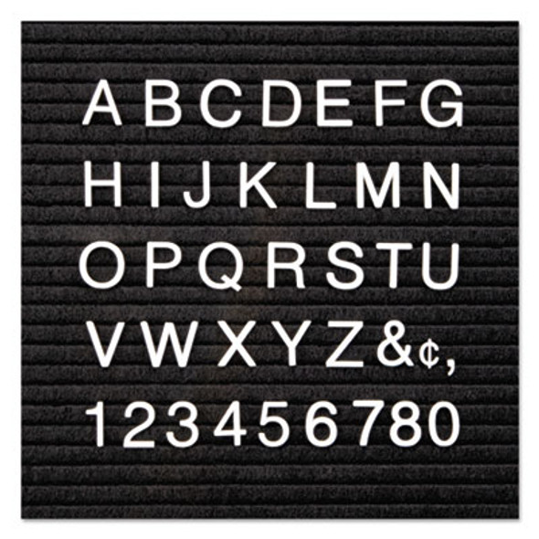 4400 Series Character Set For Felt Surfaces, 0.5" Tall, White Characters, 300/Set