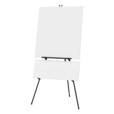 Aluminum Heavy-Duty Display Easel, 38" To 66" Tall, Black, Supports Up To 45 Lb