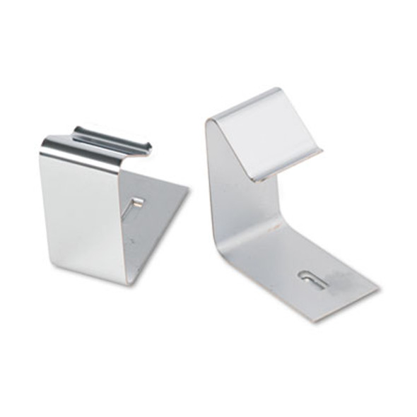 Flexible Metal Cubicle Hangers, For 1.5" To 2.5" Thick Partition Walls, Silver, 2/Set
