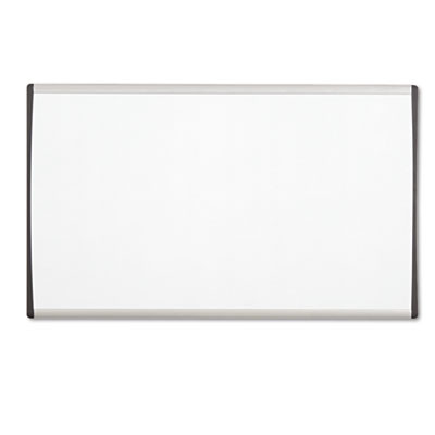 Arc Frame Cubicle Board, Magnetic Dry Erase, 30" x 18", White Surface, Satin Aluminum Frame