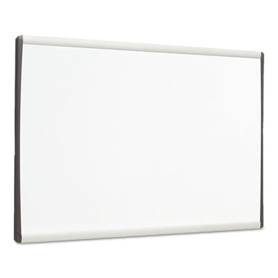 Arc Frame Cubicle Board, Magnetic Dry Erase, 30" x 18", White Surface, Satin Aluminum Frame