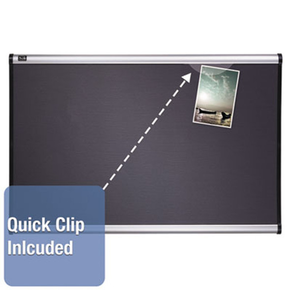 Prestige Gray Diamond Mesh Bulletin Board, 72" x 48", Gray Surface, Silver Aluminum/Plastic Frame