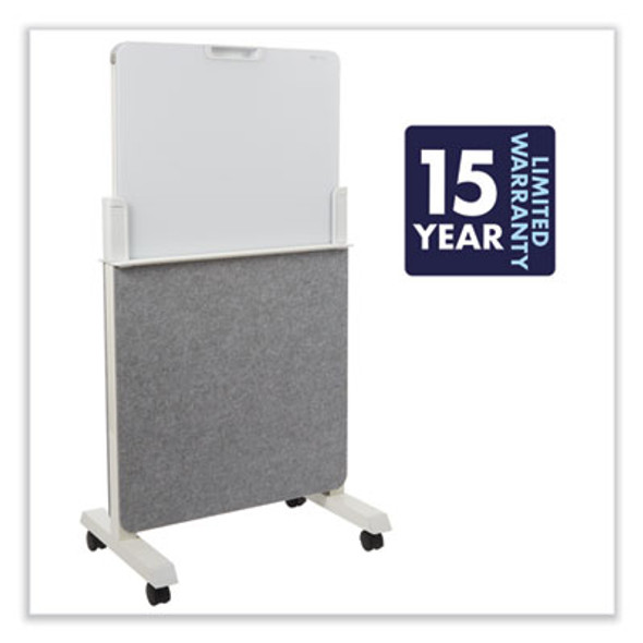 Agile Glass Dry-Erase Easel, 25.5" x 60.5", White Surface