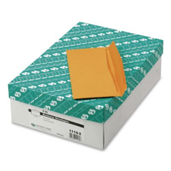 Kraft Envelope, #10, Commercial Flap, Gummed Closure, 4.13 X 9.5, Brown Kraft, 500/Box