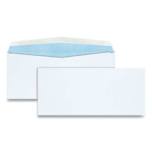 Security Tint Business Envelope, #10, Commercial Flap, Gummed Closure, 4.13 x 9.5, White, 500/Box