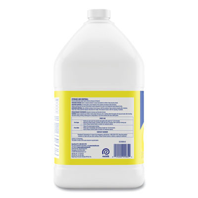 Disinfectant Deodorizing Cleaner Concentrate, Lemon Scent, 128 Oz Bottle, 4/Carton