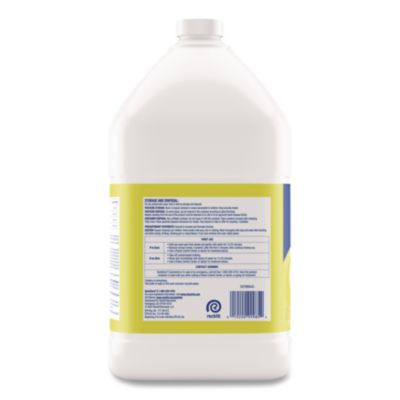 Disinfectant Deodorizing Cleaner Concentrate, Lemon Scent, 128 Oz Bottle, 4/Carton