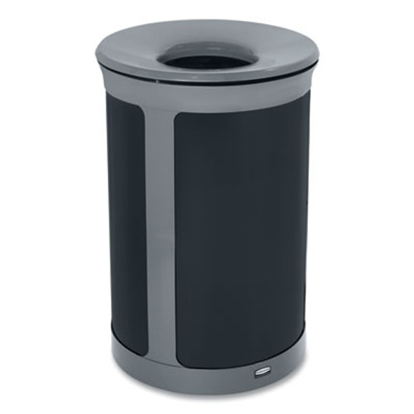 Enhance Series Waste Receptacle, 23 Gal, Metal, Pearl Gray/Umbra Gray