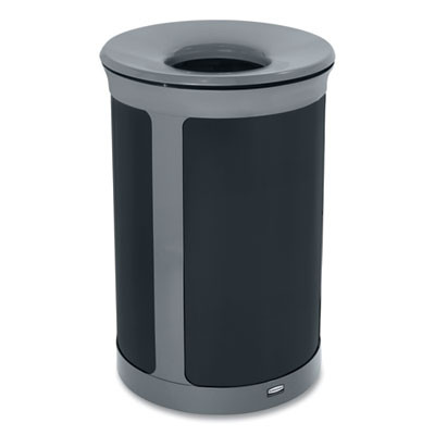 Enhance Series Waste Receptacle, 23 Gal, Metal, Pearl Gray/Umbra Gray