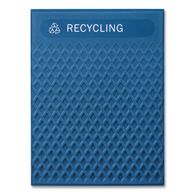 Medium Prelabeled Recycled Waste Panels For Tailor And Landmark Series Containers, 20.72" x 0.5" x 27.95", Blue, 4/Carton