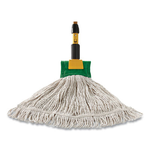 Web Foot Blend Shrinkless Mop Head, Cotton/Synthetic, Small, Orange, 6/Carton