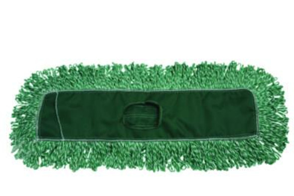 Microfiber Looped-End Dust Mop Heads, 48 x 5, Green, 12/Carton