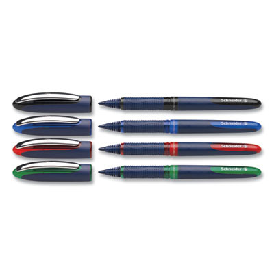 One Business Rollerball Pen, Stick, Fine 0.6 Mm, Assorted Ink And Barrel Colors, 4/Pack