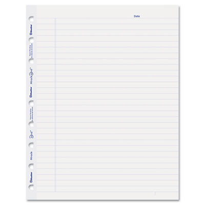Ruled Paper Refill Sheets For All Miraclebind Notebooks And Planners, 9.25 x 7.25, White/Blue Sheets, Undated, 50/Pack