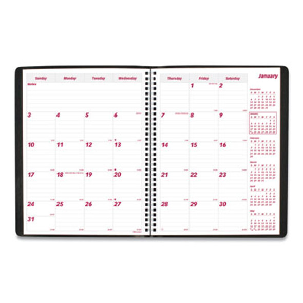 Essential Collection 14-Month Ruled Monthly Planner, 11 x 8.5, Black Cover, 14-Month: Dec 2025 To Jan 2027