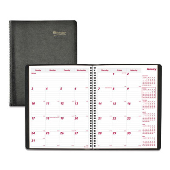 Essential Collection 14-Month Ruled Monthly Planner, 11 x 8.5, Black Cover, 14-Month: Dec 2025 To Jan 2027