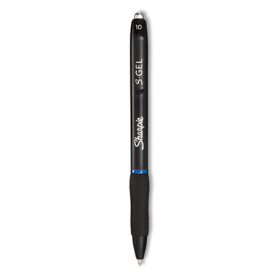 S-Gel High-Performance Gel Pen, Retractable, Bold 1 Mm, Blue Ink, Black Barrel, 36/Pack