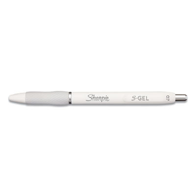 S-Gel Fashion Barrel Gel Pen, Retractable, Medium 0.7 Mm, Black Ink, Pearl White Barrel, Dozen
